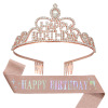 Birthday Crown HAPPY BIRTHDAY Party Crown Crown Board Crystal Head Powder Trip Tripstine