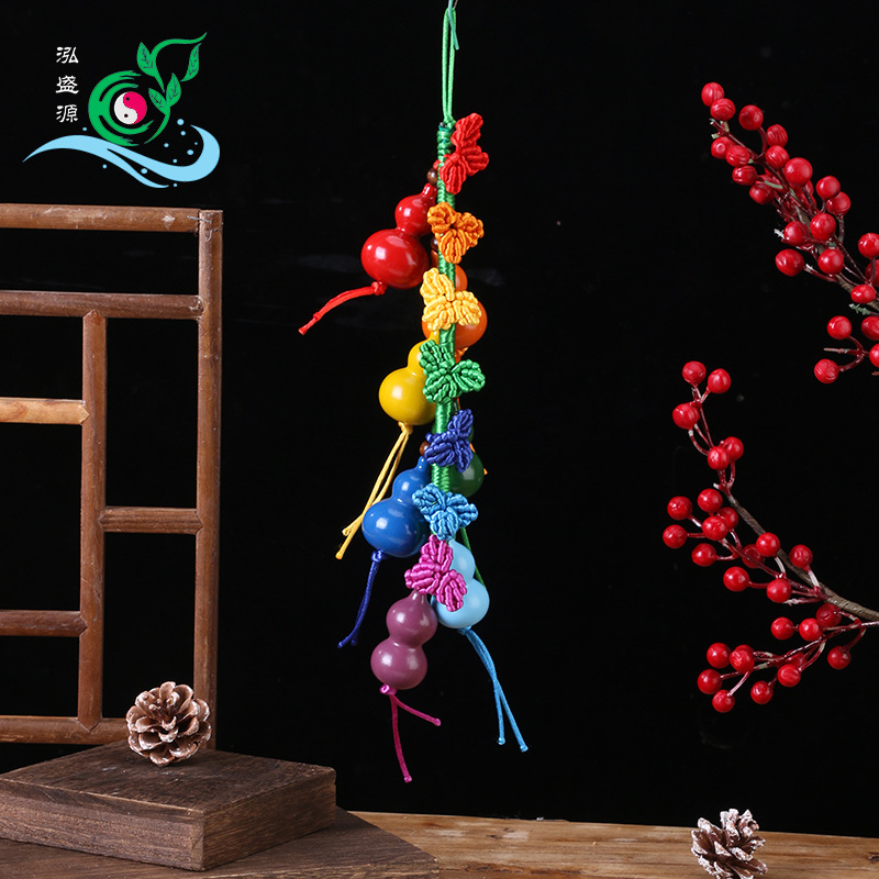 Wholesale Multi-colored Gourd 4-6cm Craft Gourd Pendant Craft Gift Children's Toy Street Vendor Supply Gourd