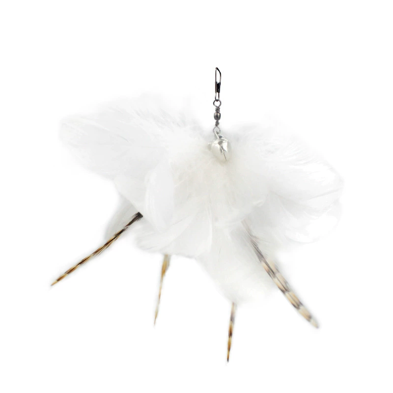 Cat teasing cat stick feathers with bell new suction cup into a kittens steel filament lazy self -hi cat toy teasing cat stick 6