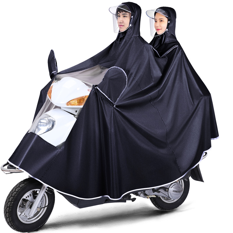 Doble chaqueta de lluvia para automóviles eléctricos padres e hijos 2 personas chaqueta de lluvia para montar en motocicleta eléctrica para aumentar el grosor de la protección de todo el cuerpo largo image 8