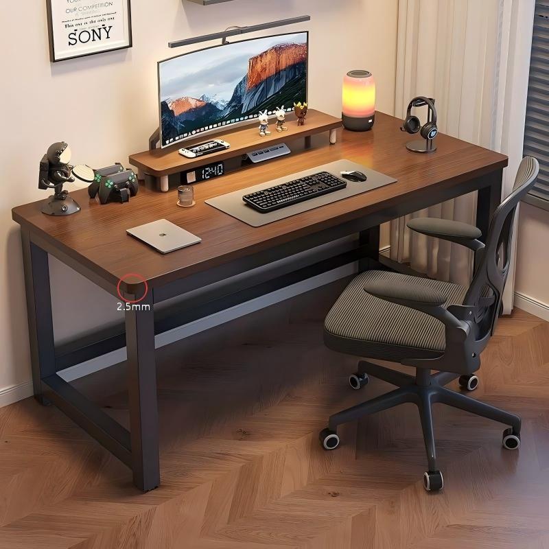Rounded-corner computer desk, desktop bedroom home table, student study desk, simple adult office desk, minimalist work desk Rounded-corner computer desk, desktop bedroom home table, student study desk, simple adult office desk, minimalist work desk