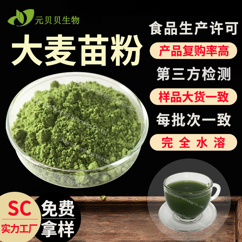 行业精选全水溶食品级麦苗粉现货大麦草汁粉固体饮料原料大麦苗粉