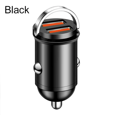 Pd Qc Pull Tab Quick Charge Car Charger USB C Car Phone Charger Adapter (Mobil şarj cihazları) - round-head-2usb-u-port-orange