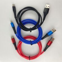 现货双面发光快充数据线编织线适用智能手机数据传输充电厂家直批