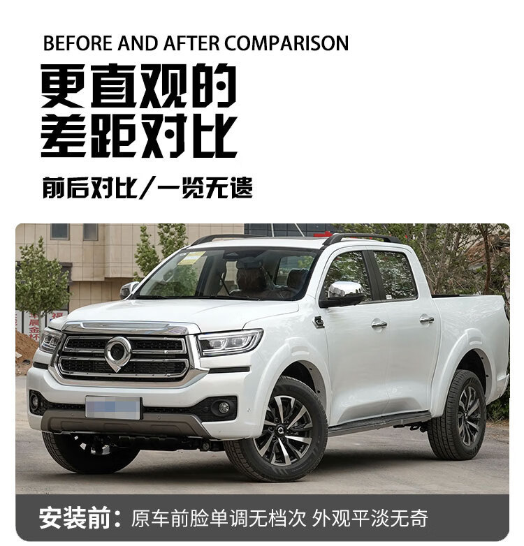 Suitable for 23-26 Models of Great Wall Poer Passenger Version, Special Modified Led Daytime Running Lights Front Bumper Decoration