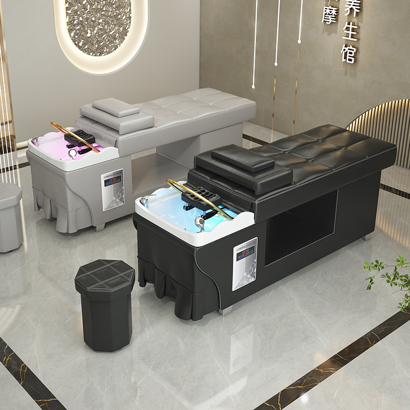 Cama de lavado de cabello, salón de belleza especial, salón de belleza, masaje de fumigación de circulación de agua a temperatura constante.