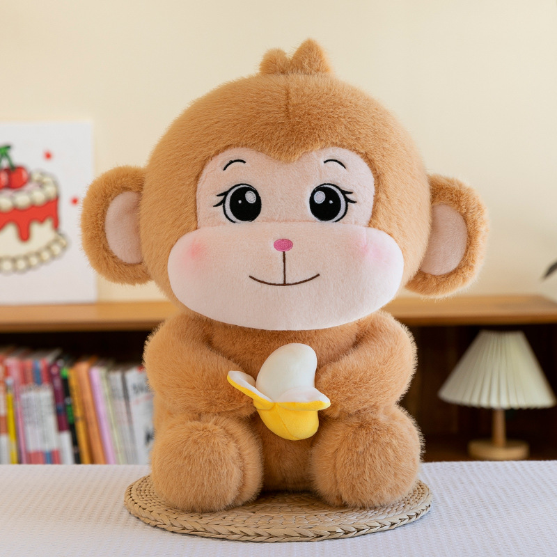 Bananas monos muñecas regalos de cumpleaños para niños juguetes de peluche muñecas de ocho pulgadas agarrar muñecas lotes
