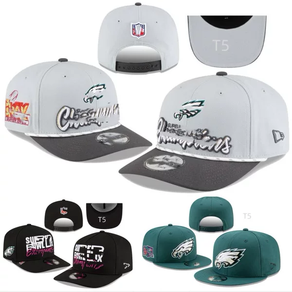 Eagles Championship Memorial Cap Wholesale Rugby League Flat Cap Embroidered Adjustable Cap Curved Baseball Cap