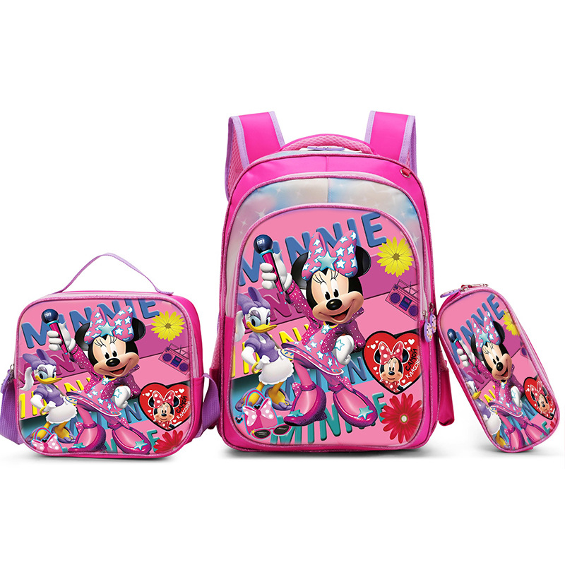Nuevo Kpop América del Sur 16 pulgadas tres piezas juego de tirón para niños 3D brujas caza mochila de hombro para estudiantes doble espalda