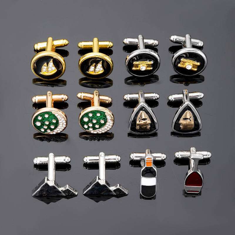 Neue produkte kreative mode rotwein glas kamera zauberhut legierung diamant hemd manschettenknöpfe manschettennägel schmuck_voghion.com