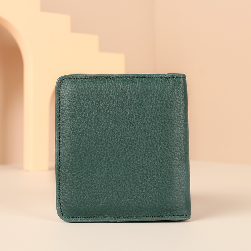 Primera capa de cuero genuino monedero multifuncional anti-robo cepillo pequeña tarjeta de cambio bolsa de gran capacidad de almacenamiento transfronterizo bolso de las mujeres al por mayor