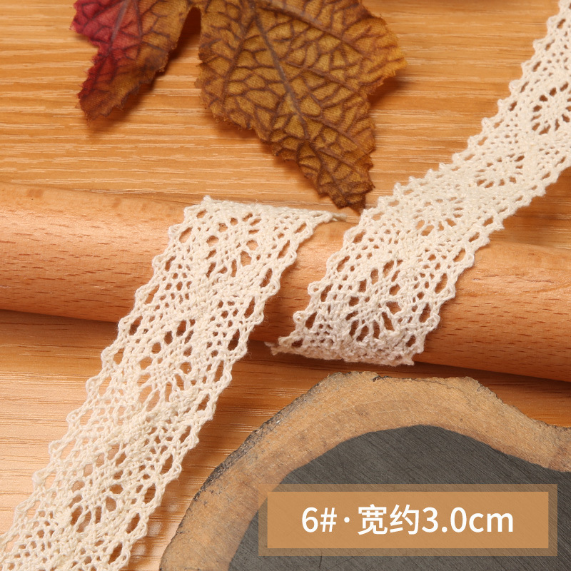 綿糸付きレース、レースアクセサリー、衣料品生地、布ストリップ素材、装飾手作りDIYレースベルト|undefined
