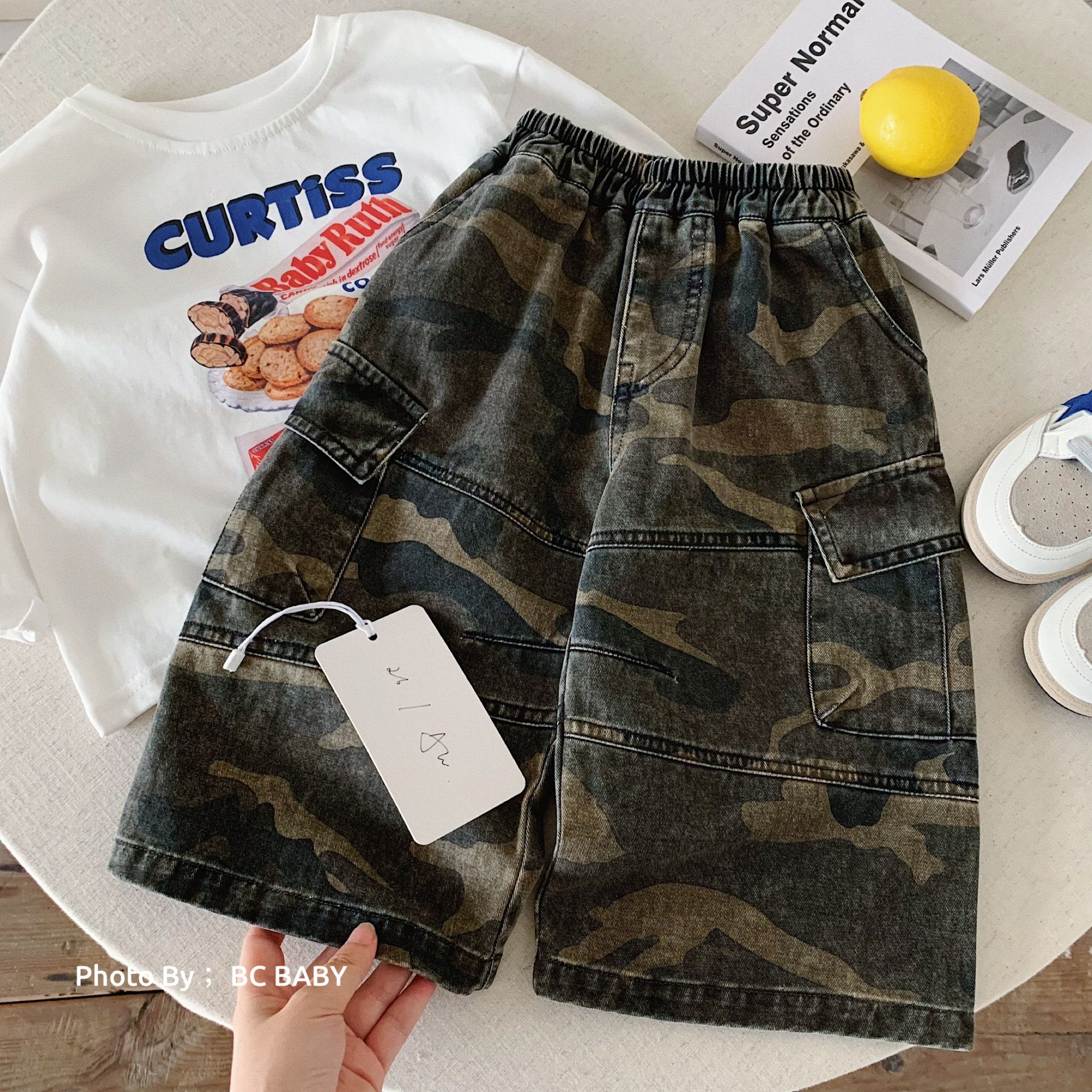 Autumn children's camouflage trousers for boys