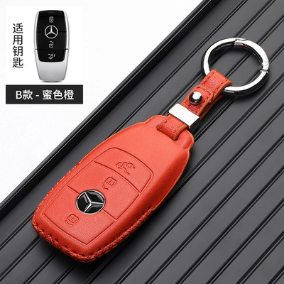 key set E-Class — Car key bag - mercedes-benz-b-round-buckle-honey-orange