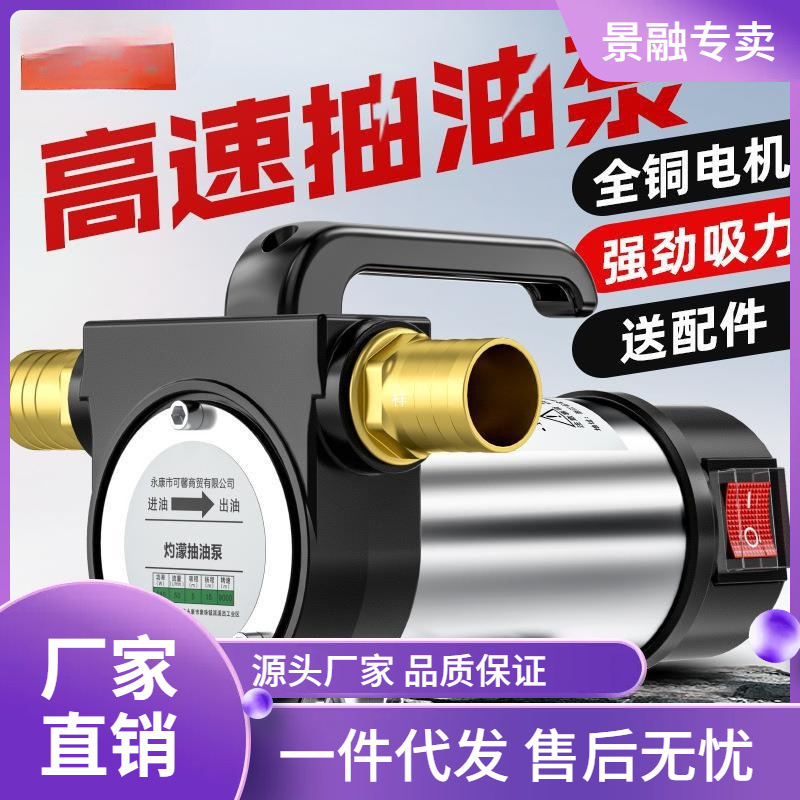 热卖正反转电动抽油泵12V24V220V伏自吸泵直流柴油泵加油机抽油器