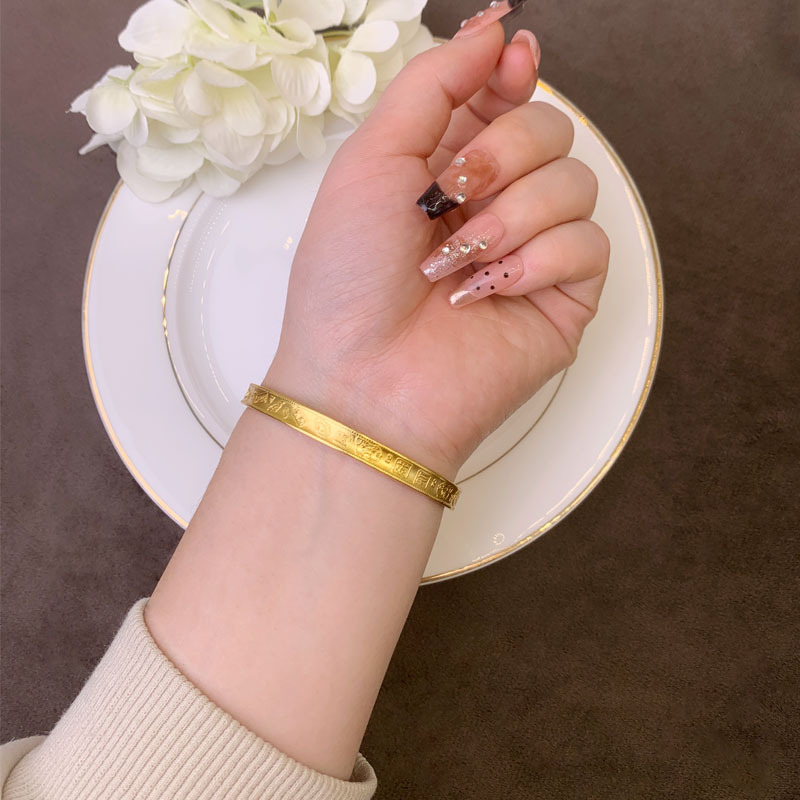 Nuevo estilo chino, brazalete de oro antiguo vietnamita, guochao jiyan manfu, elefante pequeño, brazalete de frillera, joyas de la corte