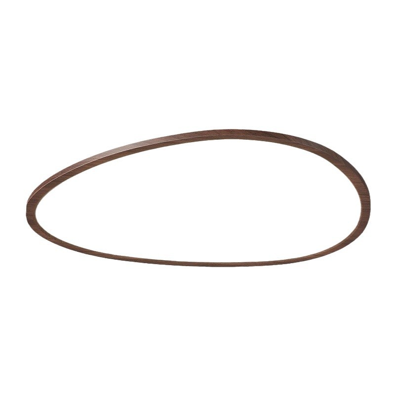 Luz de techo de sala de estar retro de color nuez moderna minimalista de tres extremos creativa de guijarros ultra delgada luz de protección de ojos de espectro completo