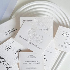 Wearable nail card, internet-famous creative embossed cards, high-quality cards, bouquet-decorating cards, florist DIY materials