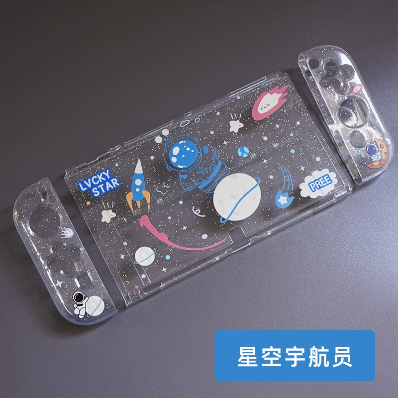 Защитный чехол Crystal для Nintendo SwitchOLED, мягкий чехол-рукав NS жесткий чехол PC+TPU силиконовый защитный рукав карбографичный рисунок