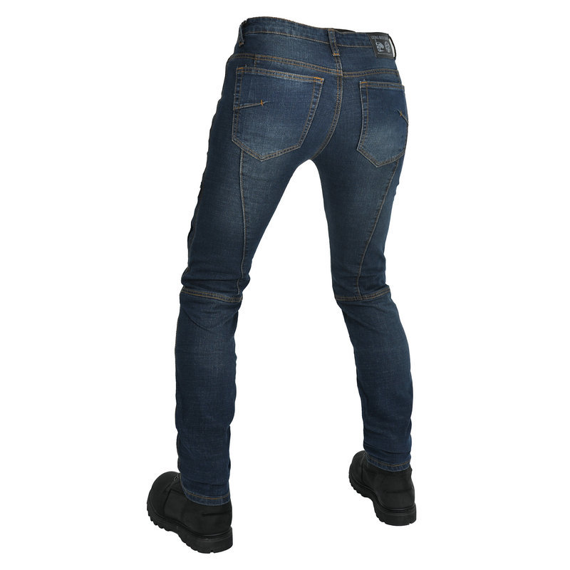 LOONG BIKER motocicleta jeans hombres retro slim fit de cercanías pantalones anti-caída stretch Riding motocicleta Pantalones