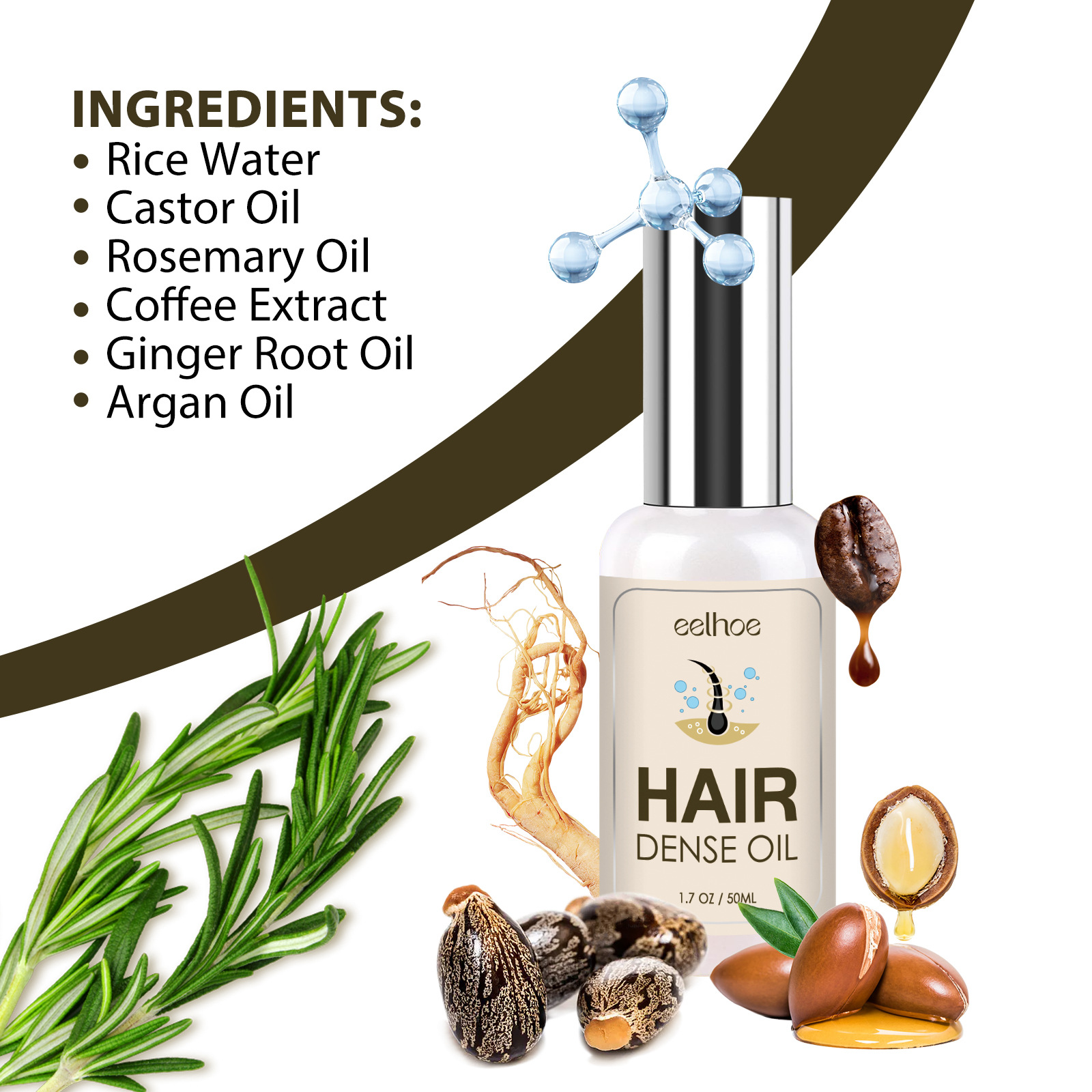 EELHOE thick hair essence repairs dull and tough hair roots scalp massage care thick hair essential oil_voghion.com