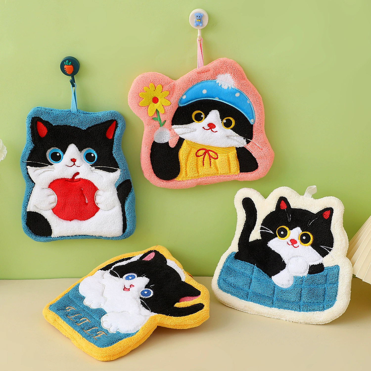 Симпатичные кошачьи полотенца для рук