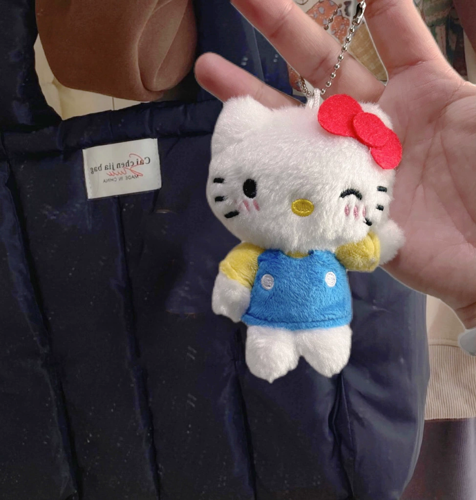 Плюшевый подвес (Sanrio Hello Kitty) милая кукла-брелок, 10–15 см, бархатная ткань, волокно PP