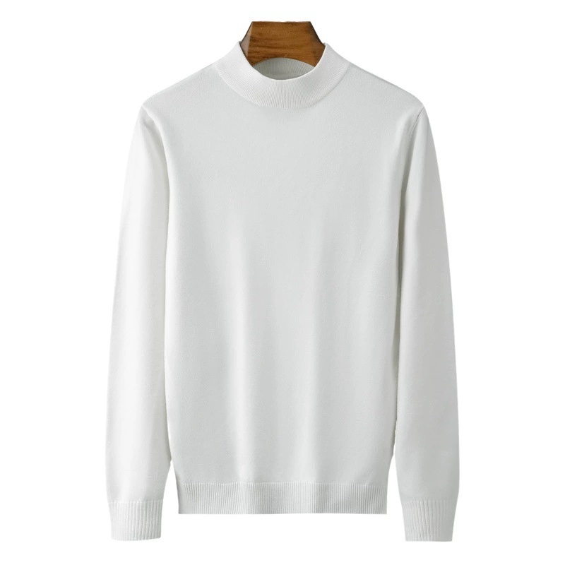 Dongguan Dalang вязаный свитер в наличии, оптовая продажа, мужской Корейский приталенный базовый свитер с высоким воротом на флисовой подкладке, мужской свитер