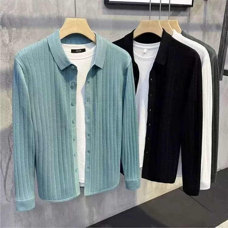 Элитный осенний кардиган, тёплый свитер для отдыха, Slim fit