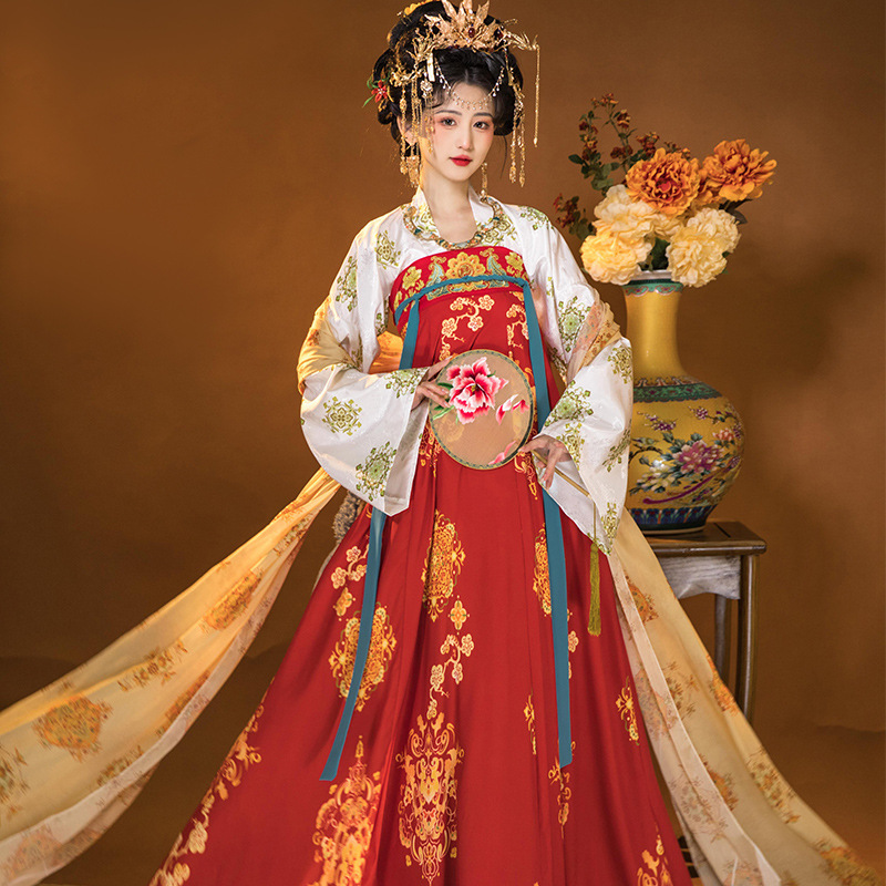 Tang-made Hanfu Qi Chest Skirt Red Chinese Style Daily Ancient Suit Improved Restoration Super Fairy Elegant Spring and Summer