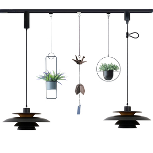 ✅ Aimengli 2-Line Hook Pendant Light to Track Light Shift Plant Decoration Hanging Spotlight Hanging Track