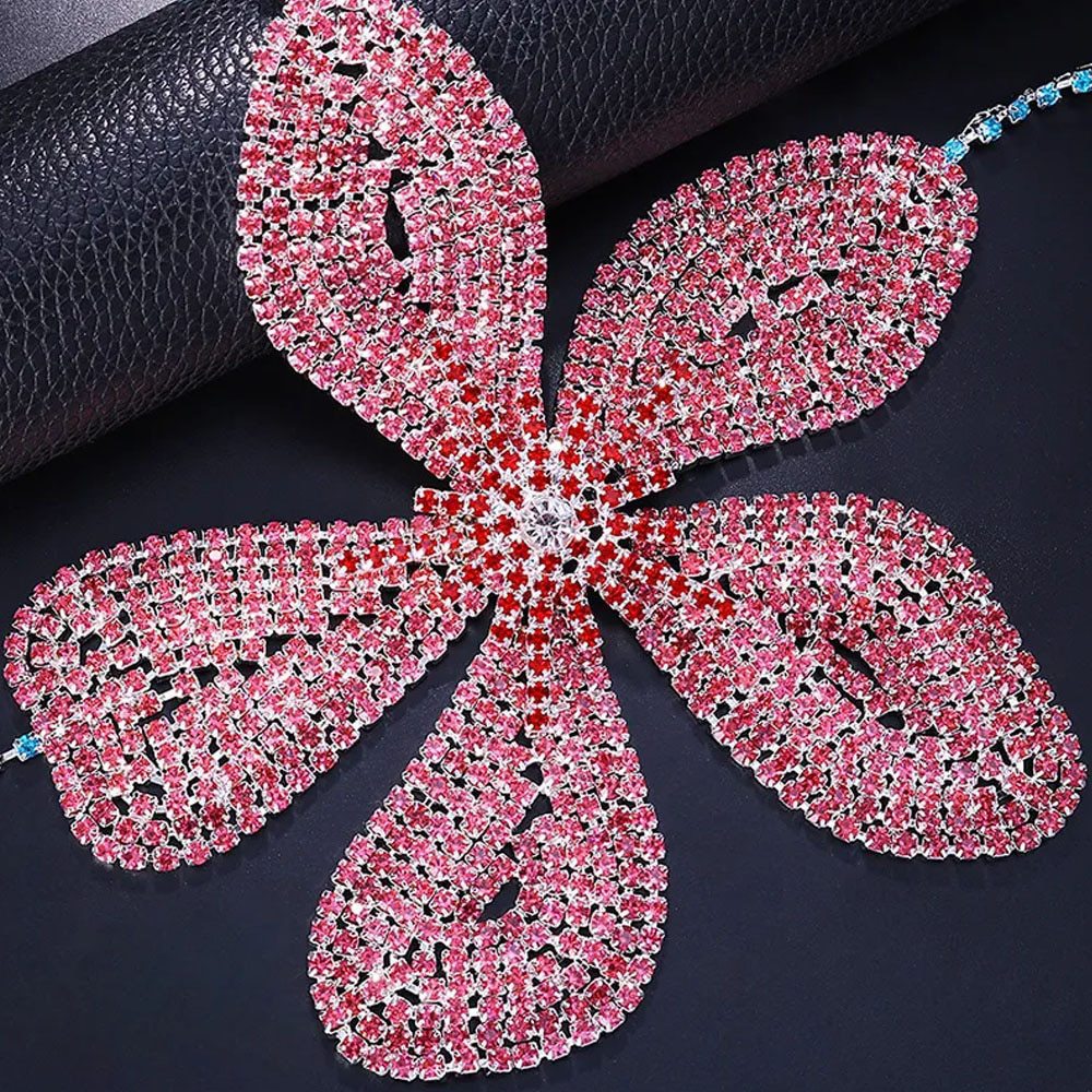 Europa y los Estados Unidos sujetadores de flores sexuales personalidad jacquard bikini cuerpo cadena accesorios de discoteca mujer cadena del cuerpo
