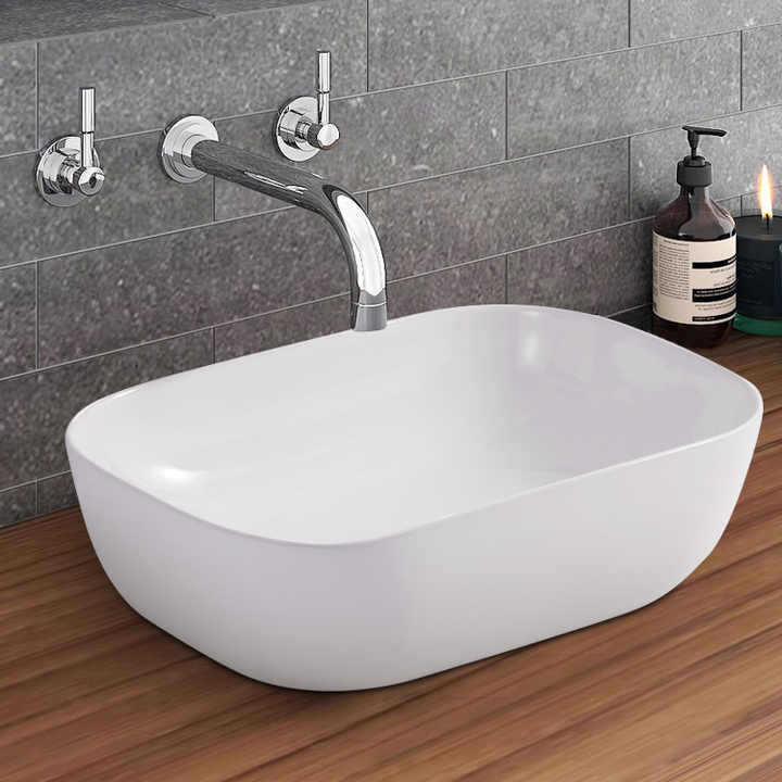 Fábrica directa de nuevo lavabo de cerámica balcón doméstico lavabo de baño de apartamento de hotel lavabo