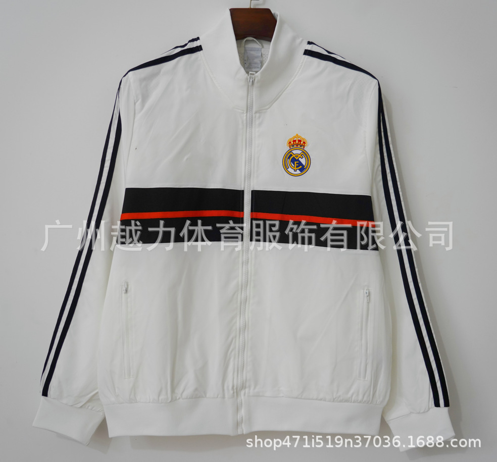 Chaqueta Bordada retro de manga larga y gruesa Manchester United Barcelona Inglaterra Brasil Real Madrid Liverpool image 49
