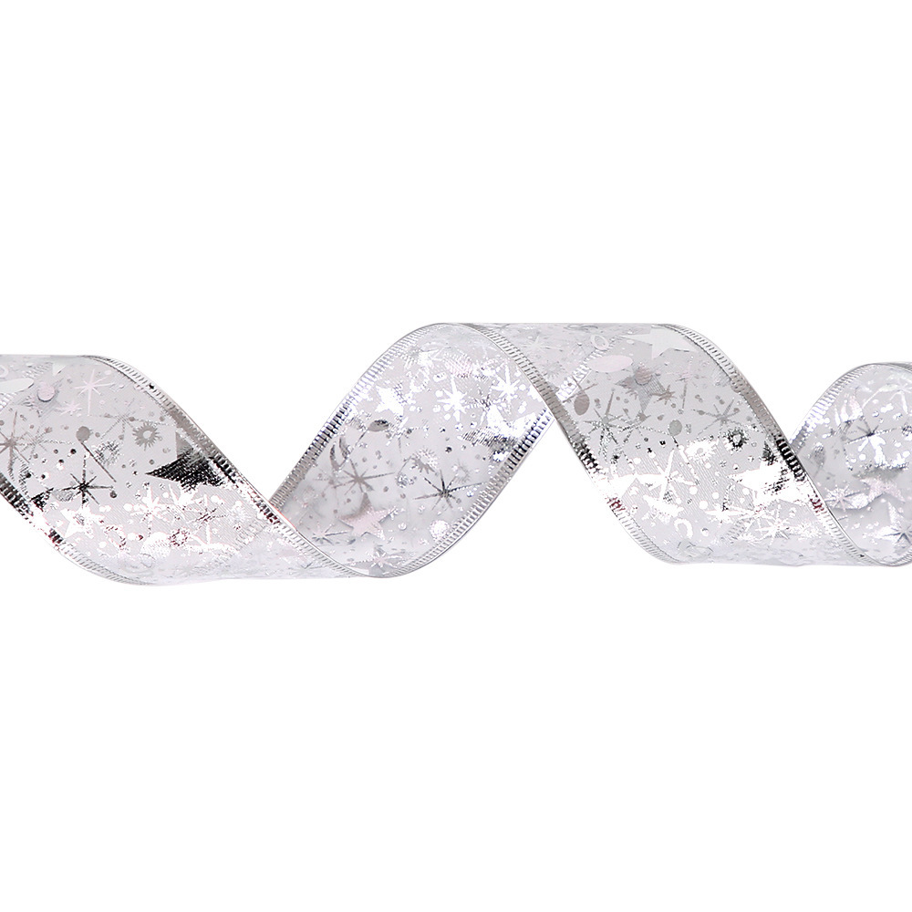 Doppellagiges Draht-Weihnachtsband, DIY-Schleife, Weihnachtsbaum, Geschenkverpackung, dekoratives Band_voghion.com