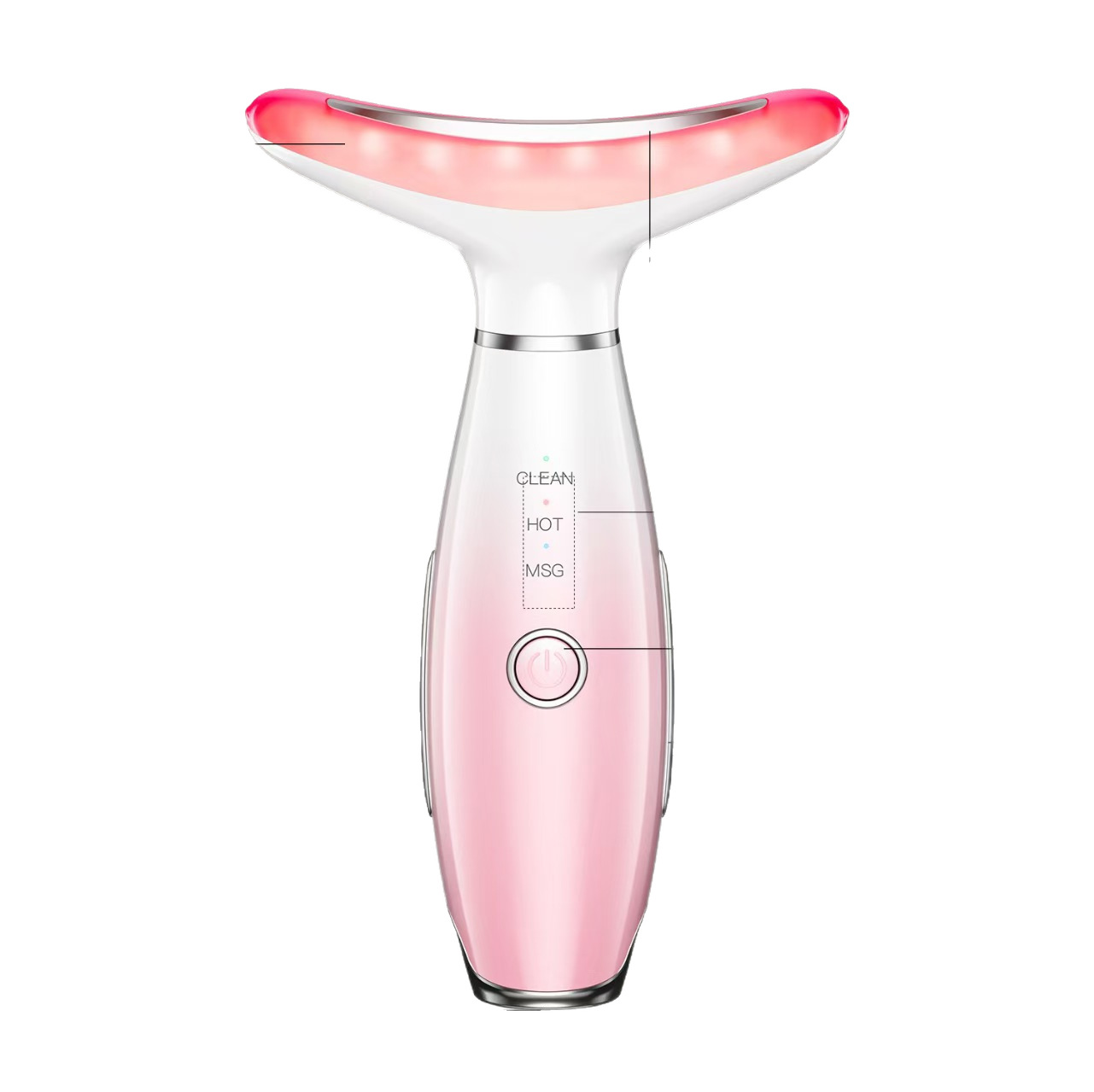 Fábrica transfronteriza de cuello doméstico instrumento de introducción de belleza máquina de masaje de vibración luz de color piel rejuvenecedora facial línea de cuello facial image 6