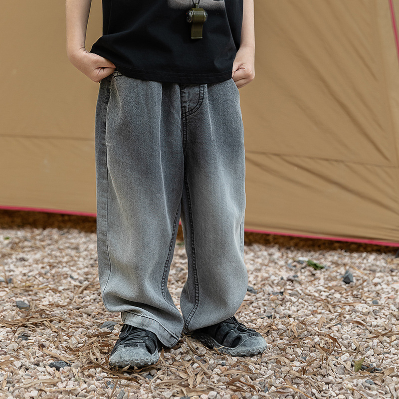 Summer thin denim breathable soft jeans for boys