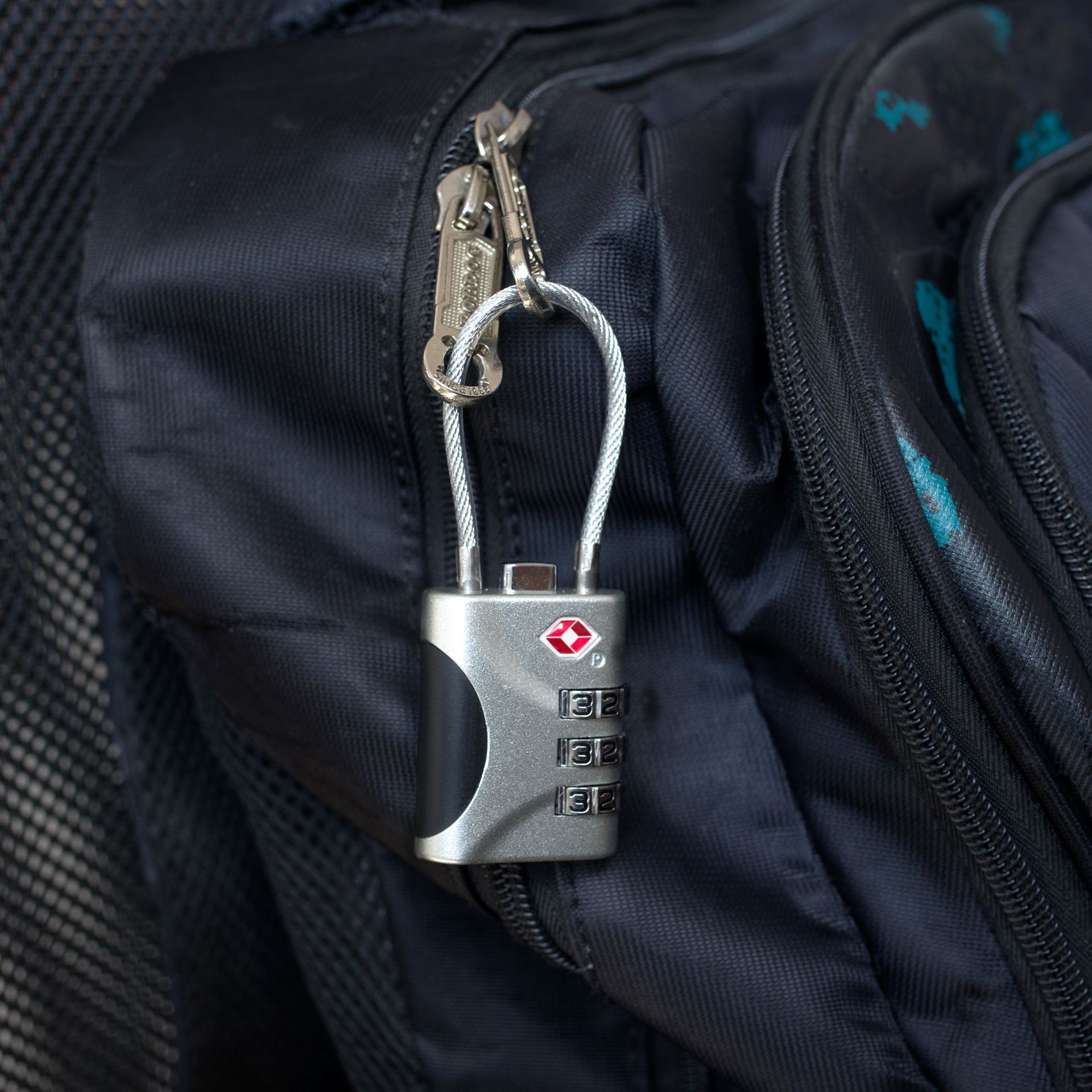 TSA密码锁箱包门锁拉杆箱海关锁跨境钢丝挂锁钢丝绳06ST行李箱