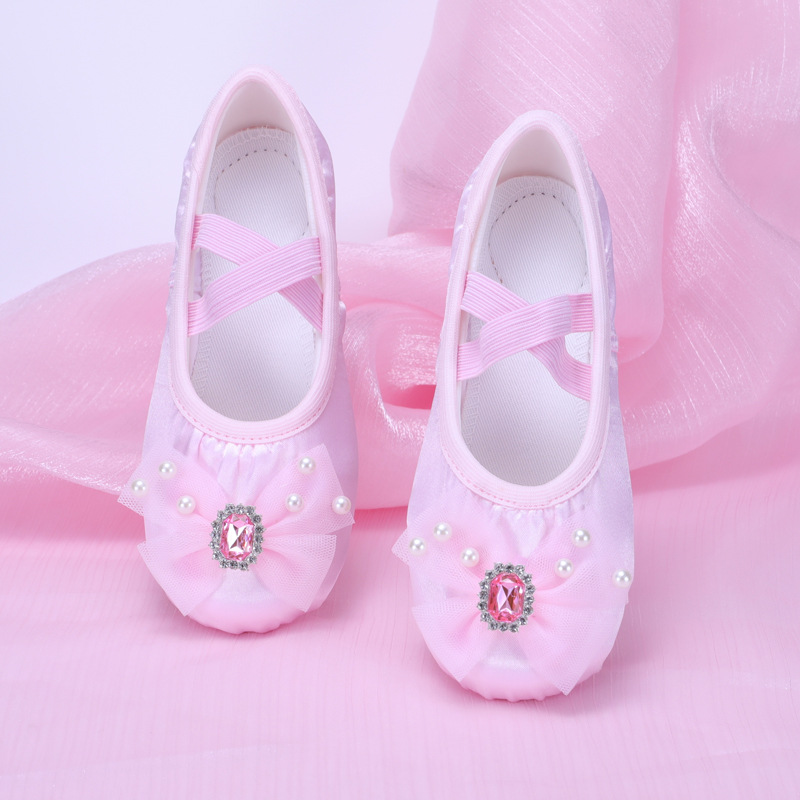 New Pink Performance Dance Shoes for Kidsren and Girls Soft Bottom Girls Princess Baby Toddler Kidsren Ballet 8027