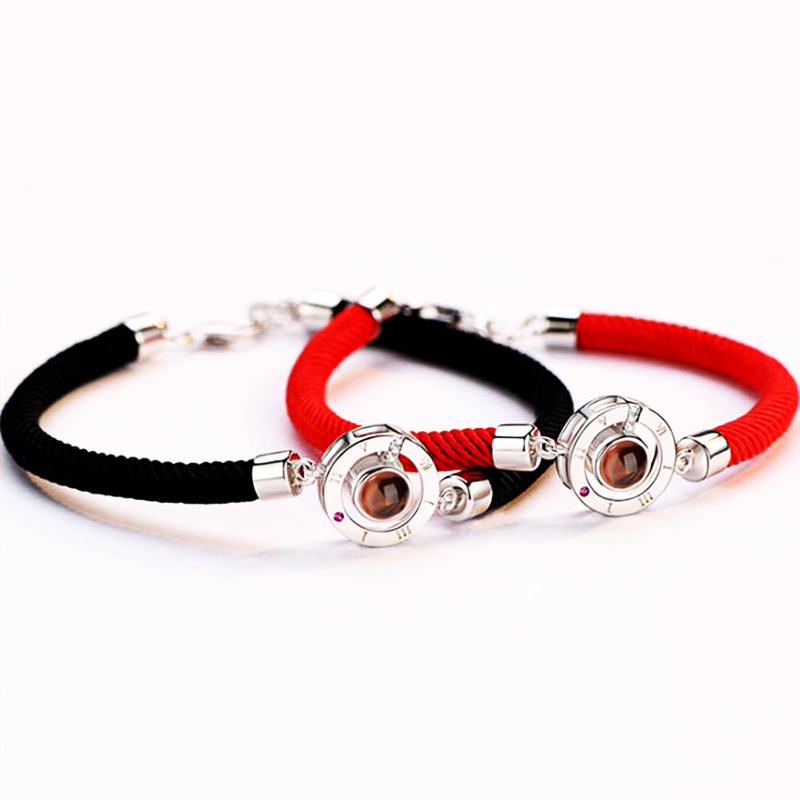 New Projection Couple Bracelet A Pair of Students 100 Languages I Love Your Best Friend Couple Bracelet New Projection Couple Bracelet A Pair of Students 100 Languages I Love Your Best Friend Couple Bracelet