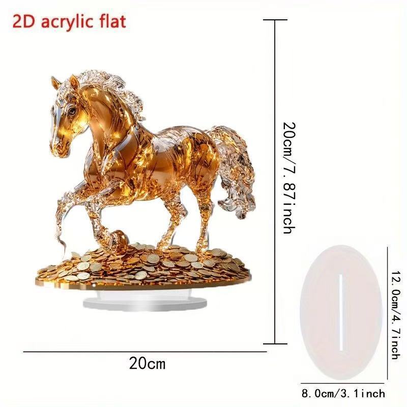 Colgante transfronterizo nuevo año del caballo 2026 acrílico 2D decoración de escritorio para el hogar decoración de la sala de estar decoración de vacaciones del dormitorio
