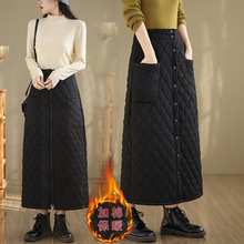 冬季裙子女防寒护膝加长裙骑车挡风加厚棉裙半身裙一片式保暖女裙