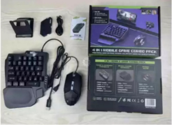 Jiaying MixSE PUBG Throne Set, Teclado y Ratón para Juegos Móviles con Bluetooth, Convertidor Universal para Android, Asistencia Automática de Apuntamiento