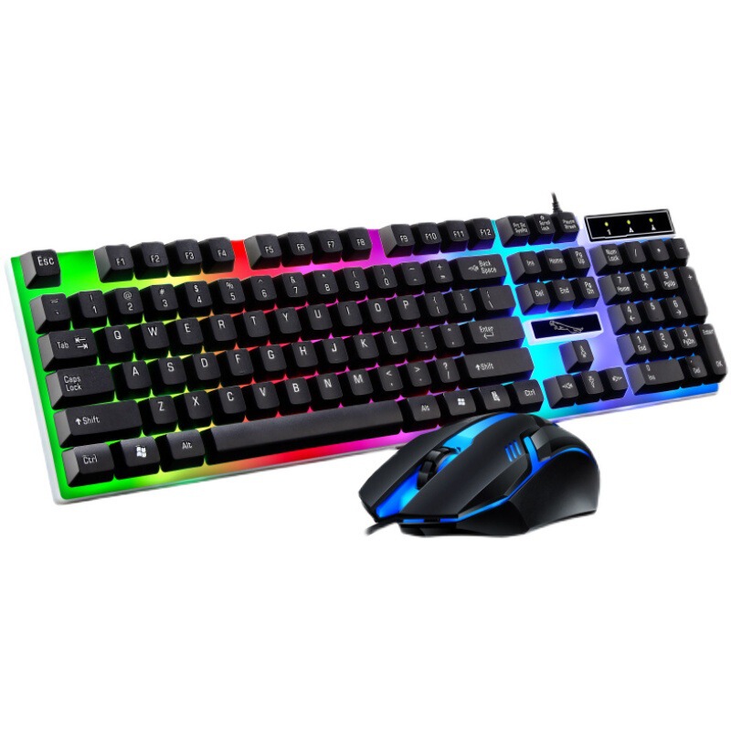 AOC KM100 有線 USB フローティング発光キーボードとマウスセットコンピュータ茶軸感触オフィスゲーミングキーボード|undefined