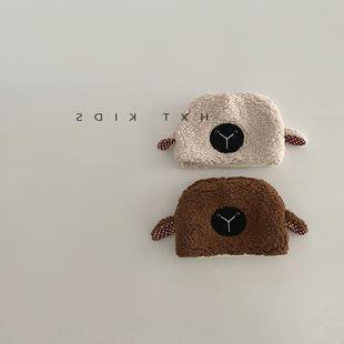 ins lamb online celebrity same style children's hat 2020 Autumn and Winter 1-3 years old baby lamb wool warm pullover hat