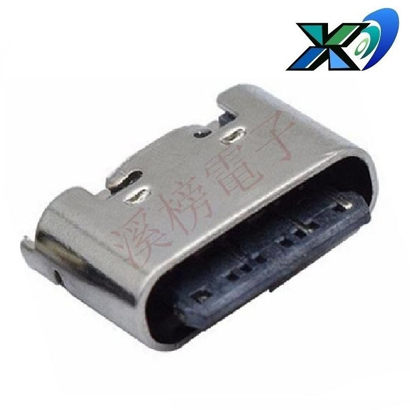 立式大电流USB type  c接口立式6P  大电流功率USB插座TYPE-C贴片