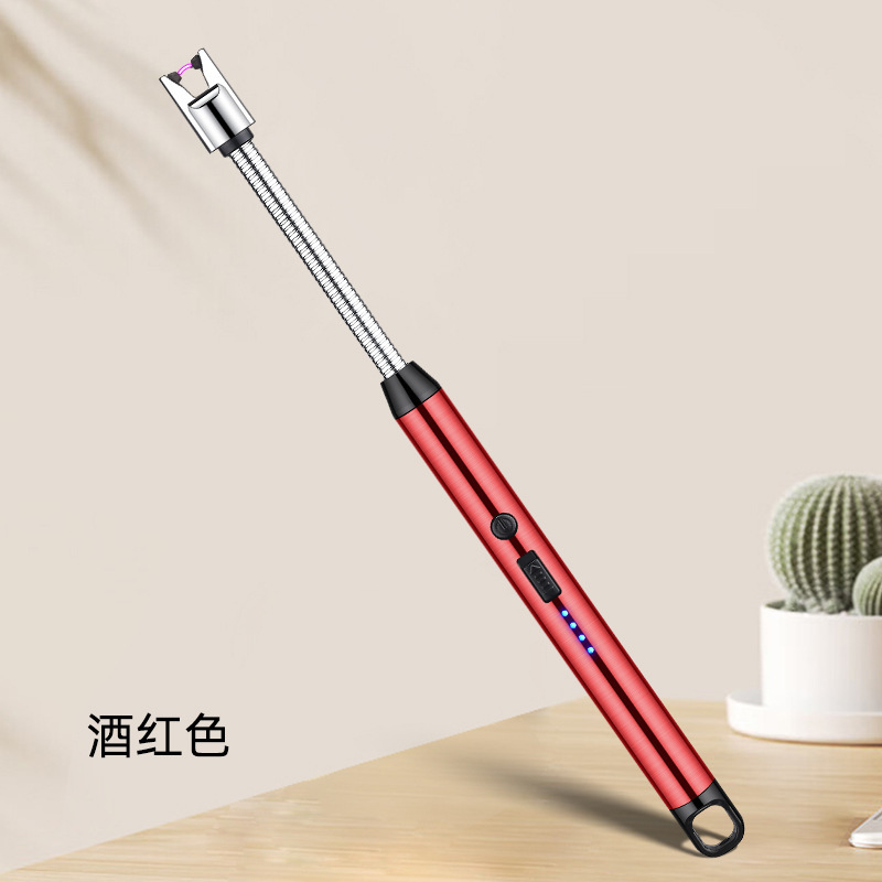 Fabricantes al por mayor Arco Tipo-c Cargador Encendedor Estufa de gas Encendido Agarre Exalargue Cocina Encendedor Transfronterizo Chong