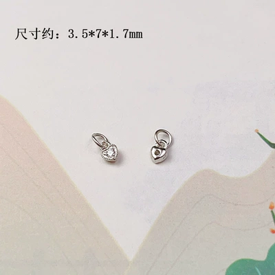 DIY Accessories S925 Silver Gold-Plated | Zərgərlik ara hissələri - mini-white-gold-heart