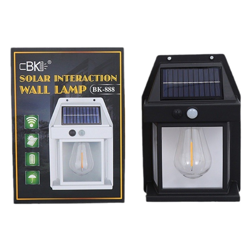 Lámpara de pared solar al aire libre LED exterior lámpara de pared simple patio jardín impermeable hogar corredor lámpara