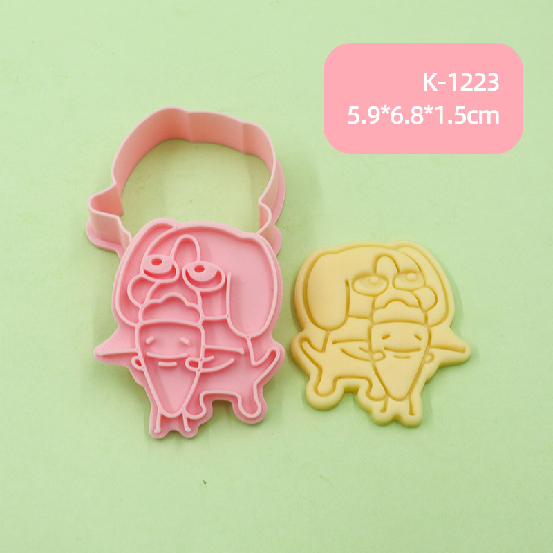 Bige Multi-Building Biscuit Molde Dibujos animados Lindo Animal Siam Lip Home Baking Refer Parche Piedra Plástico Clay image 20